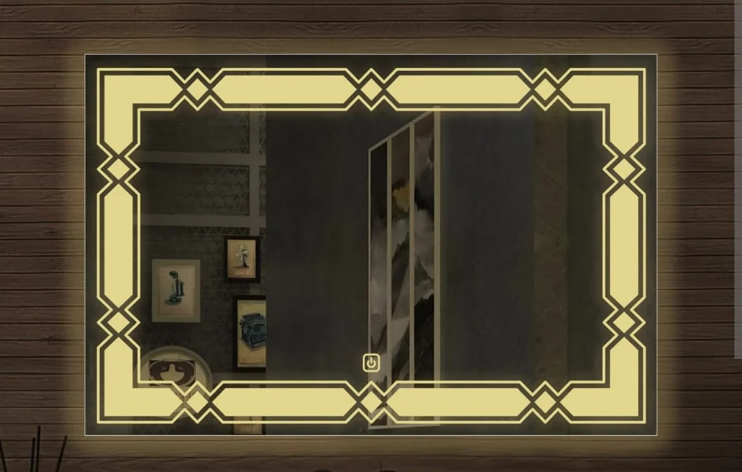 Rectangular decorative mirror